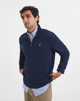 Polo Ralph Lauren Estate Rib 1/4 Zip Pullover - Navy