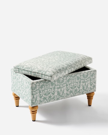 Naomi Floral Storage Footstool