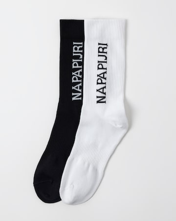 Napapijri Hoku 2 Pack Socks - Black/White