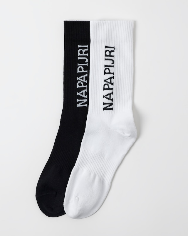 Napapijri Hoku 2 Pack Socks - Black/White