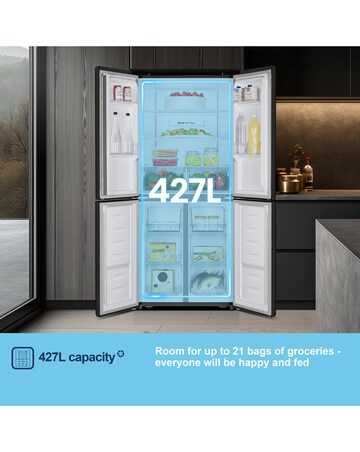 Fridgemaster MQ79394EB American Fridge Freezer- E Rated 175 CM