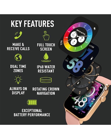 Reflex Active Series 30 AMOLED Calling Smart Watch - Pink