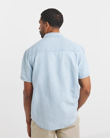 Calvin Klein Jeans Short Sleeve Denim Shirt - Light Denim