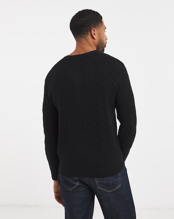 Polo Ralph Lauren Wool Cashmere Mix Cable Jumper - Black