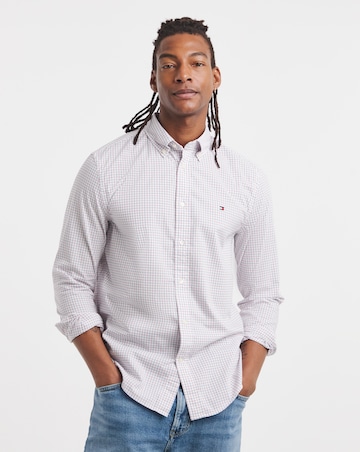 Tommy Hilfiger Long Sleeve Check Poplin Shirt - Red