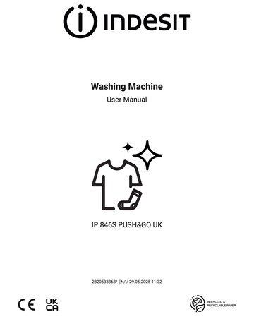 Indesit IP 846S Push & Go Washing Machine - Silver