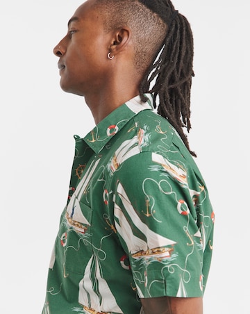 Polo Ralph Lauren Short Sleeve Printed Resort Shirt - Green