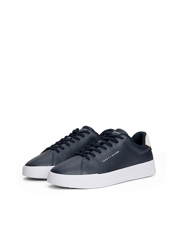 Tommy Hilfiger Court Leather Trainer - Navy