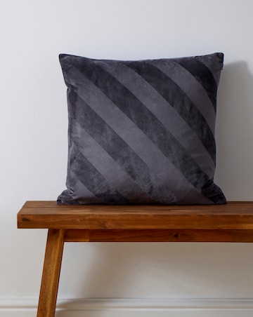 Striped Velvet Cushion