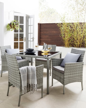 Corfu 4 Seat Dining Set