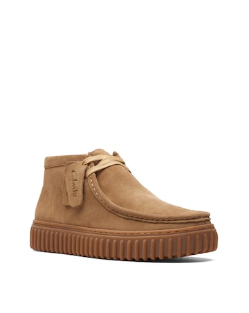 Clarks Suede Torhill Boots - Dark Sand