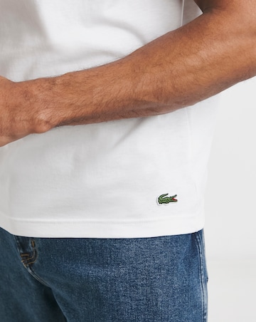 Lacoste Short Sleeve Large Croc Graphic T-Shirt - White