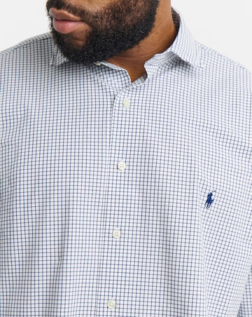Polo Ralph Lauren Long Sleeve Bi Stretch Check Shirt - White/Navy