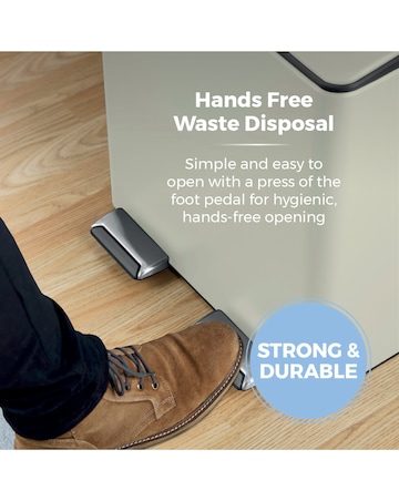 Tower 40L Recycling Pedal Bin Cream