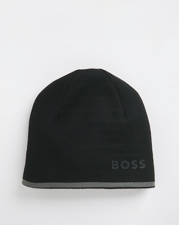 BOSS Black Large Logo Knitted Beanie