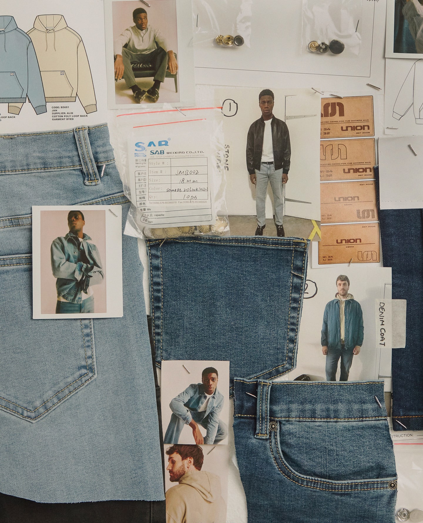 Union jeans craftmanship is pictured.