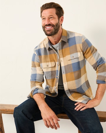 FatFace Buffalo Check Shirt (Regular & Tall) - Blue