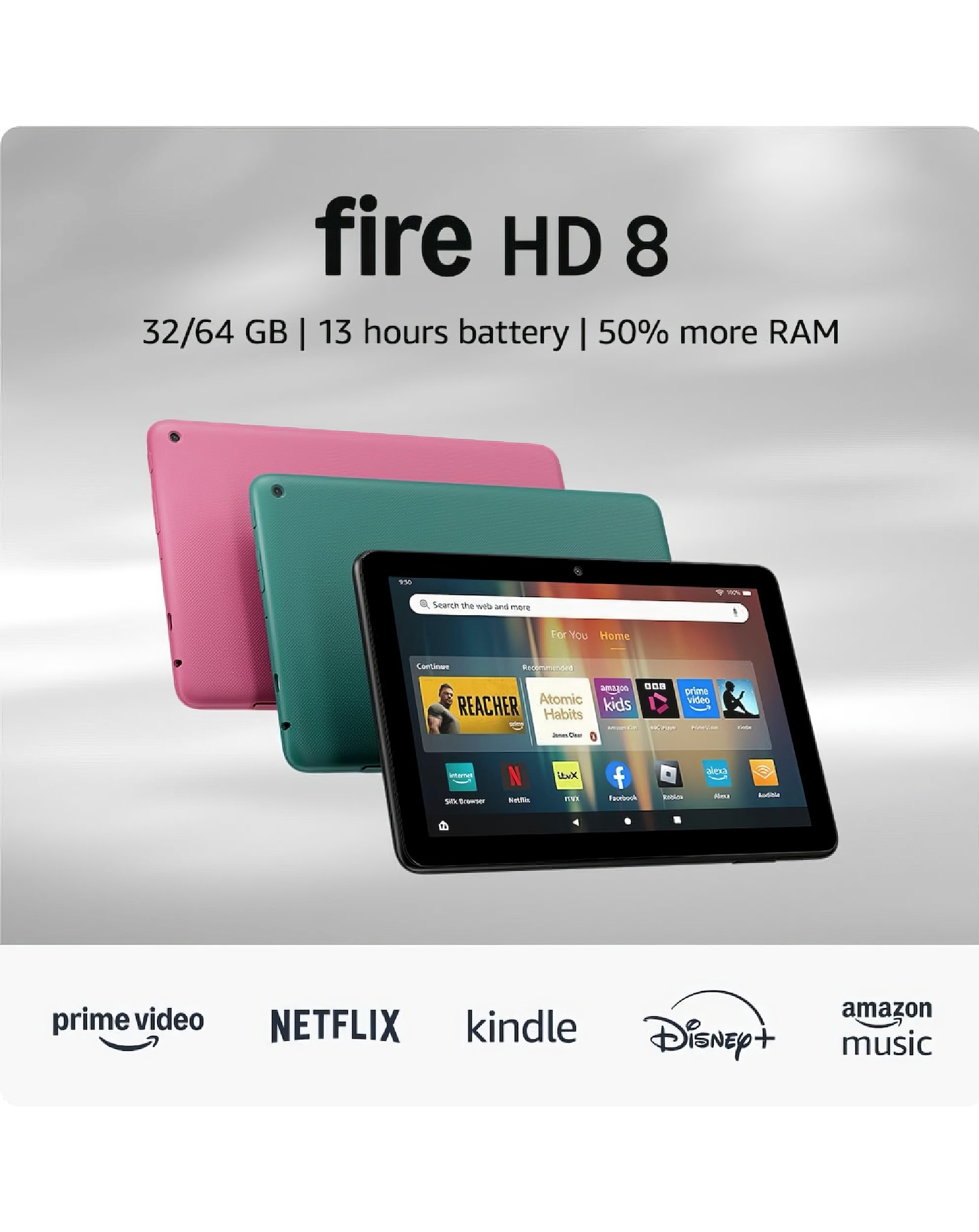 【新品未開封】Amazon Fire HD 8 2024 64GB ブラック Amazon Fire HD 8 (2024) 8in 64GB Wi-Fi Tablet - Black | Jacamo