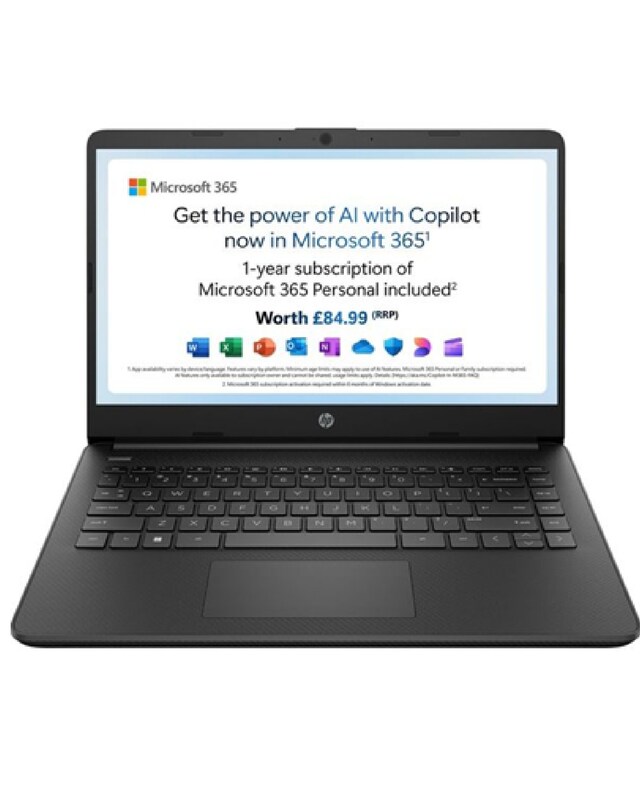 HP 14s-dq3500sa 14in Laptop - Intel Celeron 4GB 64GB Emmc