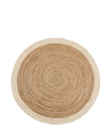 Jute Border Circle Rug