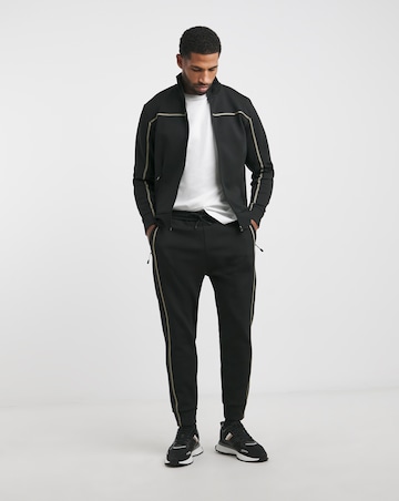 BOSS Black Stripe Full Zip Sweat Top