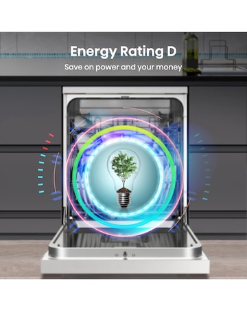 Hisense HS642D90WUK 14 Place Settings Dishwasher - White