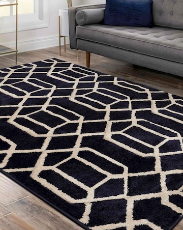 Newport Lattice Geometric Rug