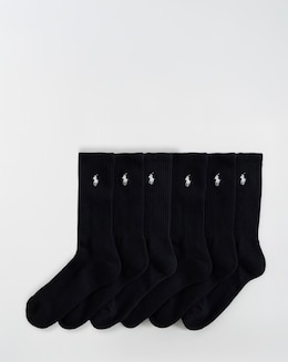 Polo Ralph Lauren Classic 6 Pack Sport Sock - Black