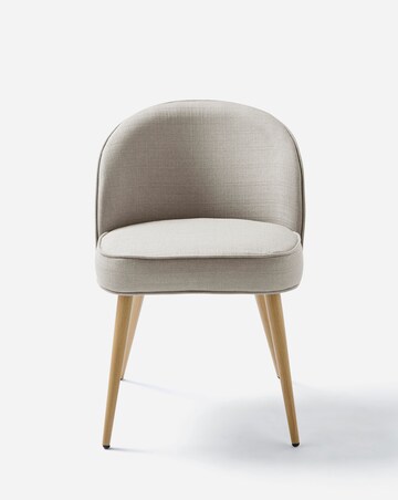 Oslo Panel End Dining Table with 6 Emilie Fabric Chairs