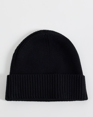Tommy Hilfiger Flag Pima Cotton Beanie - Black