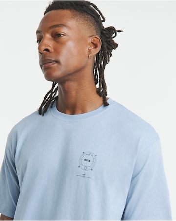 BOSS Short Sleeve Relaxed Fit Graphic T-Shirt - Blue