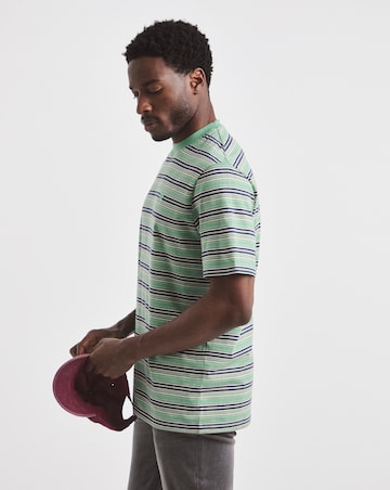 Union Relaxed Fit Marl Yarn Dye Stripe T-Shirt Long