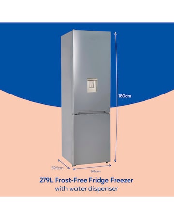 Russell Hobbs RH180FFFF551E1SWD Frost Free Fridge Freezer with Water Dispenser