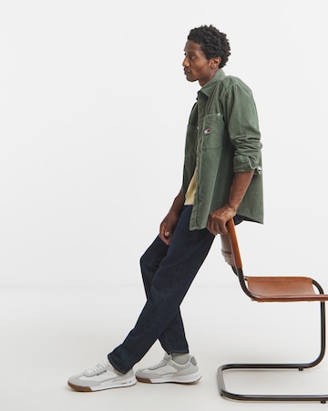 Tommy Jeans Relaxed Washed Cord Shirt - Green