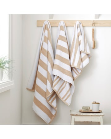 Bianca Reversible Stripe Jacquard Towels