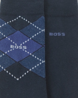 BOSS 2 Pack Argyle Sock - Navy