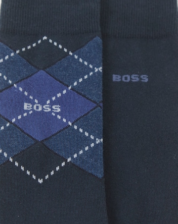 BOSS 2 Pack Argyle Sock - Navy