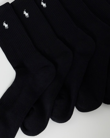 Polo Ralph Lauren Classic 6 Pack Sport Sock - Black
