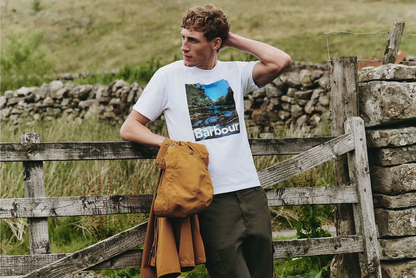Barbour Sprouston Oversized Graphic T-Shirt - White