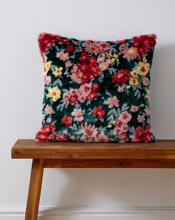 Ditsy Floral Faux Fur Cushion