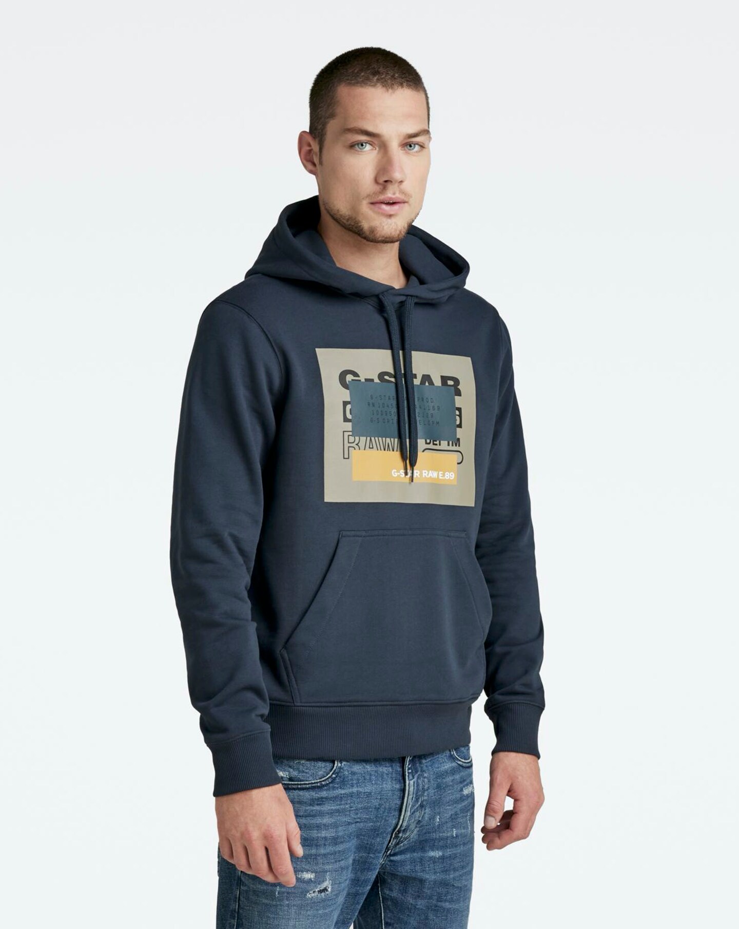 Blue box logo hoodie sale