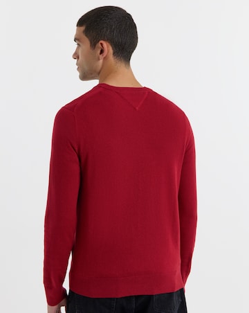 Tommy Hilfiger Cotton Cashmere Crew Neck Jumper - Red