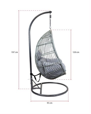 Charles Bentley Rattan Egg Swing Chair