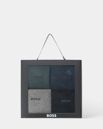 BOSS 4 Pack Logo Gift Box Socks - Multi