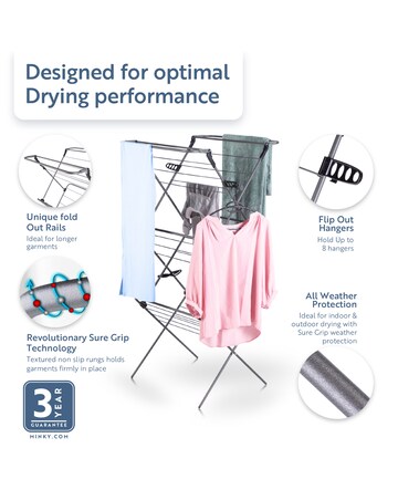 Minky Suregrip Long Drop Three Tier Airer