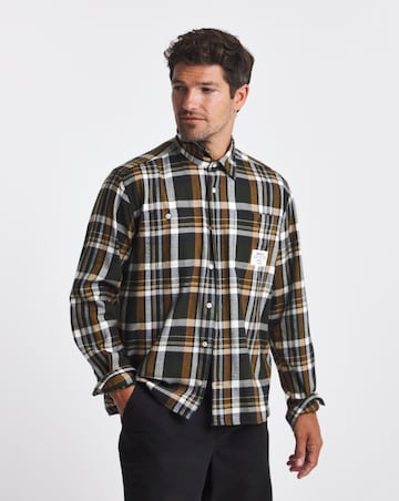Barbour Hanley Relaxed Checked Shirt - Olive