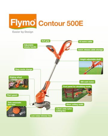 Flymo Contour 500E Electric Grass Trimmer and Edger