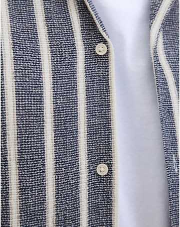 Jack & Jones Coba Stripe Resort Shirt - Blue