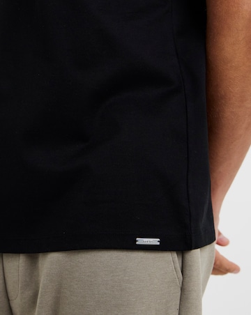 Folio Mercerised Supima T-Shirt- Black