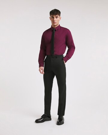 Wine Long Sleeve Formal Shirt Long